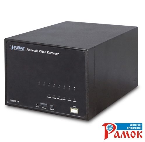 Видеорегистратор Planet NVR-810 8-канальный, сетевой для IP камер