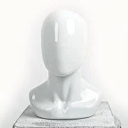 JASON-NF \ Манекен головы мужской (без лица)\ белый