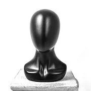 JESSICA-NF-PL \ Манекен головы женский (без лица), пластик\ черный